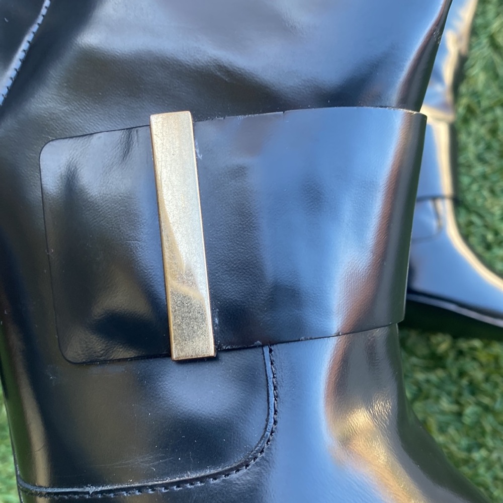 See by Chloe Patent Leather Gold Buckle Boots - Picture 10 of 14